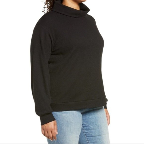 CASLON Plus Size Relaxed Fit Caslon Turtleneck Top Black - Size 1X - NWT - Picture 5 of 5